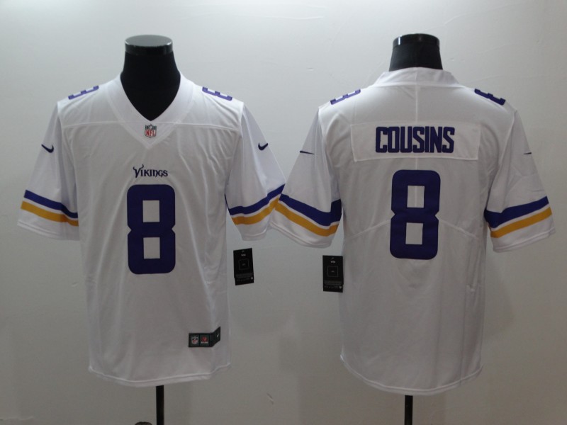 Men's Minnesota Vikings #8 Kirk Cousins White Vapor Untouchable Limited Stitched NFL Jersey